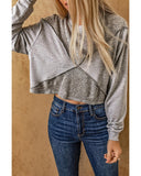NNEDSZ Exchange Knitted Patchwork Cropped Top - L