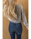 NNEDSZ Exchange Knitted Patchwork Cropped Top - L