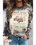 NNEDSZ Exchange Graphic Bleached Top with  Farm Fresh Pumpkins - XL