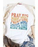 NNEDSZ Exchange Faith Inspired Words Print T-Shirt - XL