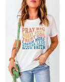 NNEDSZ Exchange Faith Inspired Words Print T-Shirt - XL