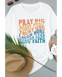 NNEDSZ Exchange Faith Inspired Words Print T-Shirt - XL