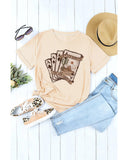 NNEDSZ Exchange Western Poker Cards Graphic Print T-Shirt - L