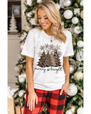 NNEDSZ Azura Exchange Leopard Christmas Tree Graphic Print T-Shirt - M