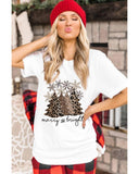 NNEDSZ Azura Exchange Leopard Christmas Tree Graphic Print T-Shirt - XL
