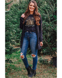 NNEDSZ Azura Exchange Leopard Christmas Tree Graphic Print T-Shirt - M