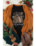 NNEDSZ Azura Exchange Leopard Christmas Tree Graphic Print T-Shirt - S