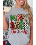 NNEDSZ Azura Exchange Christmas Tree Pattern Crew Neck Graphic Tee - S