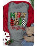 NNEDSZ Azura Exchange Christmas Tree Pattern Crew Neck Graphic Tee - S