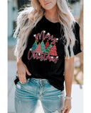 NNEDSZ Exchange Christmas Tree Pattern Graphic Tee - L