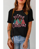 NNEDSZ Exchange Christmas Tree Pattern Graphic Tee - L