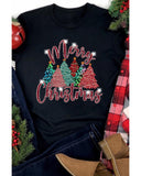 NNEDSZ Exchange Christmas Tree Pattern Graphic Tee - S