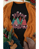 NNEDSZ Exchange Christmas Tree Pattern Graphic Tee - XL