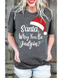 NNEDSZ Azura Exchange Santa Hat Snowflake Tee - L
