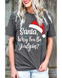NNEDSZ Azura Exchange Santa Hat Snowflake Tee - XL