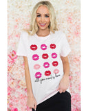 NNEDSZ Exchange Valentines Kisses Graphic Tee - L