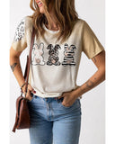 NNEDSZ Exchange Easter Bunny Leopard Bleached Print Graphic Tee - L