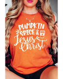NNEDSZ Exchange PUMPKIN SPICE & Jesus Christ Graphic T-shirt - S