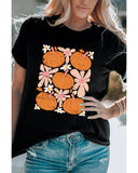 NNEDSZ Exchange Pumpkin Flower Square Graphic Tee - L