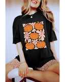 NNEDSZ Exchange Pumpkin Flower Square Graphic Tee - S