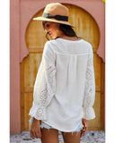 NNEDSZ Exchange Eyelet Button Down Top - 2XL