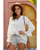 NNEDSZ Exchange Eyelet Button Down Top - 2XL