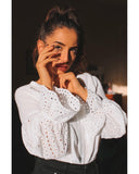 NNEDSZ Exchange Eyelet Button Down Top - 2XL