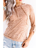 NNEDSZ Exchange Khaki Drawstring Hoodie with Kangaroo Pocket - 2XL