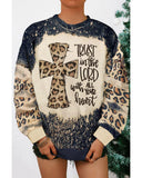 NNEDSZ Exchange Leopard Insert Bleached Sweatshirt - S