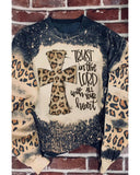 NNEDSZ Exchange Leopard Insert Bleached Sweatshirt - S