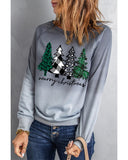 NNEDSZ Azura Exchange Merry Christmas Tree Graphic Sweatshirt - S