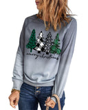 NNEDSZ Azura Exchange Merry Christmas Tree Graphic Sweatshirt - S