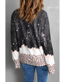 NNEDSZ Azura Exchange Leopard Print Graphic Sweatshirt - M