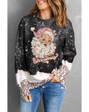 NNEDSZ Azura Exchange Leopard Print Graphic Sweatshirt - S