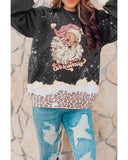 NNEDSZ Azura Exchange Leopard Print Graphic Sweatshirt - S