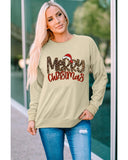 NNEDSZ Azura Exchange Merry Christmas Hat Leopard Print Sweatshirt - S