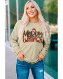 NNEDSZ Azura Exchange Merry Christmas Hat Leopard Print Sweatshirt - XL