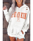 NNEDSZ Exchange Pumpkin Spice Distressed Hoodie - S