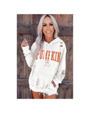 NNEDSZ Exchange Pumpkin Spice Distressed Hoodie - S