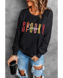 NNEDSZ Exchange Spooky Season Halloween Graphic Sweatshirt - M