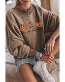 NNEDSZ Exchange Lets Get Smashed Halloween Pumpkin Graphic Sweatshirt - S