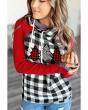 NNEDSZ Azura Exchange Plaid Pattern Asymmetric Zip Hoodie - S