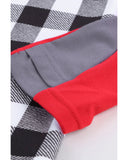 NNEDSZ Azura Exchange Plaid Pattern Asymmetric Zip Hoodie - S