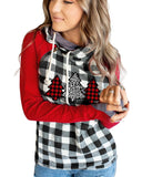 NNEDSZ Azura Exchange Plaid Pattern Asymmetric Zip Hoodie - S