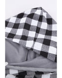 NNEDSZ Azura Exchange Plaid Pattern Asymmetric Zip Hoodie - S