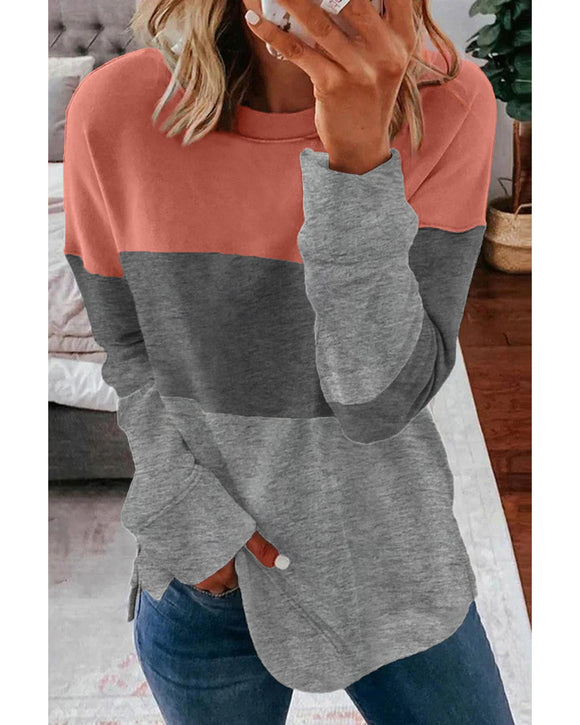 NNEDSZ Exchange GContrast Stitching Sweatshirt with Slits - M