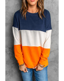 NNEDSZ Exchange Colorblock Sweatshirt with Contrast Stitching and Slits - 2XL