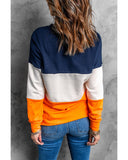 NNEDSZ Exchange Colorblock Sweatshirt with Contrast Stitching and Slits - XL