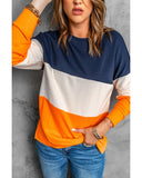 NNEDSZ Exchange Colorblock Sweatshirt with Contrast Stitching and Slits - XL