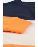 NNEDSZ Exchange Colorblock Sweatshirt with Contrast Stitching and Slits - XL